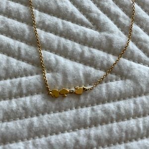 kate spade gold and diamond logo necklace